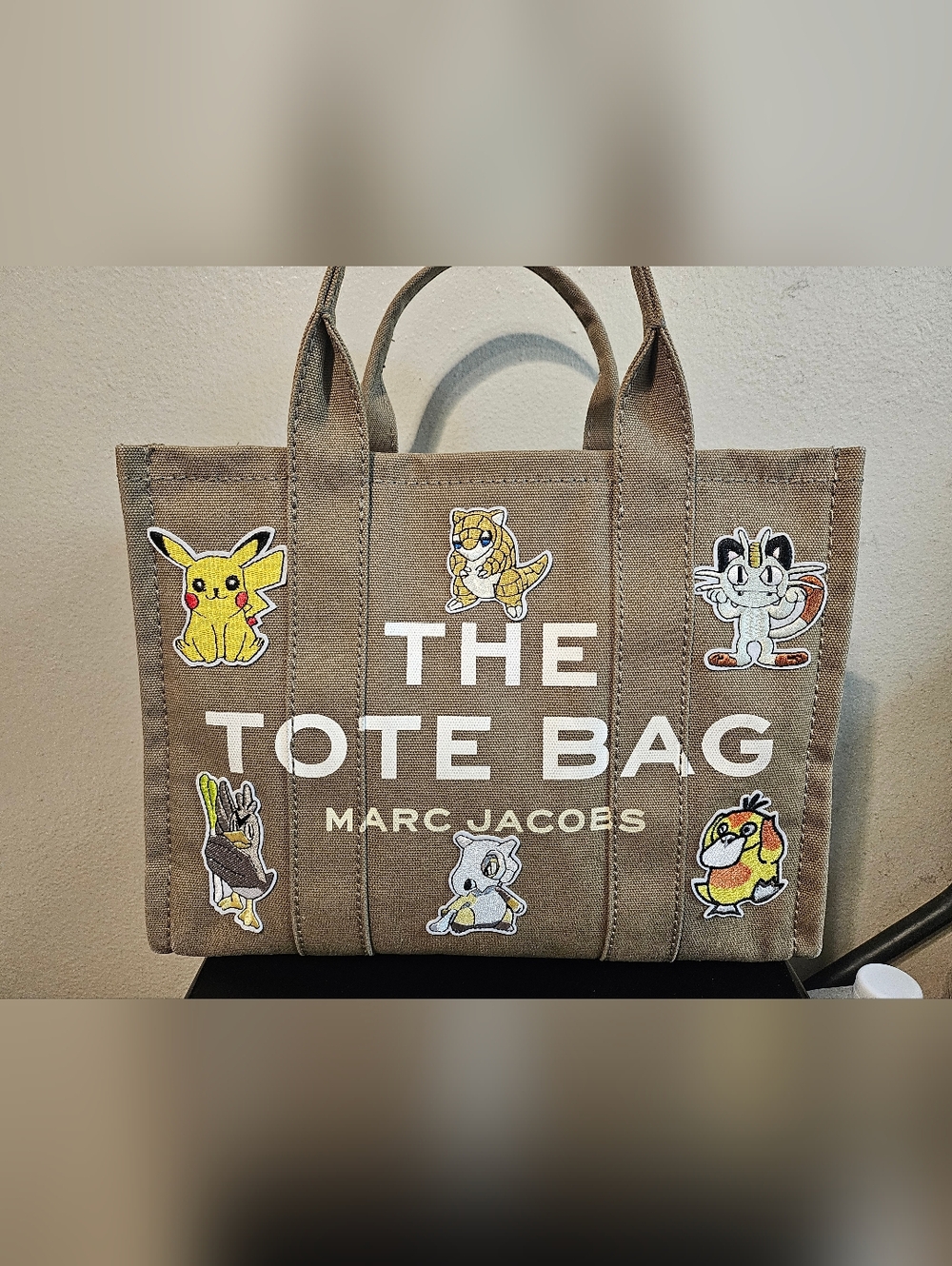 Marc Jacobs Customized Pokemon Tote Bag with MJ Camo Strap- Medium - Picture 2 of 11